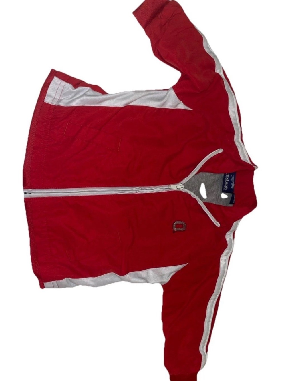 Reebok Kids' Red and White Zip-Front Athletic Jacket